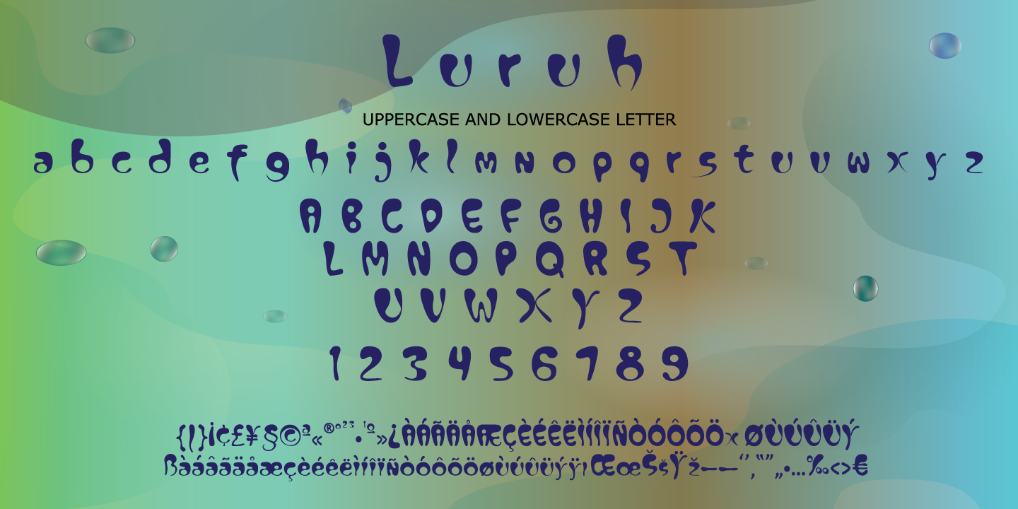 Beispiel einer Luruh-Schriftart #2